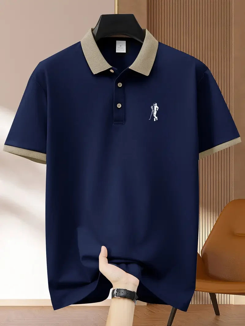 Shirt with Round Neck and Solid Color, Polyester