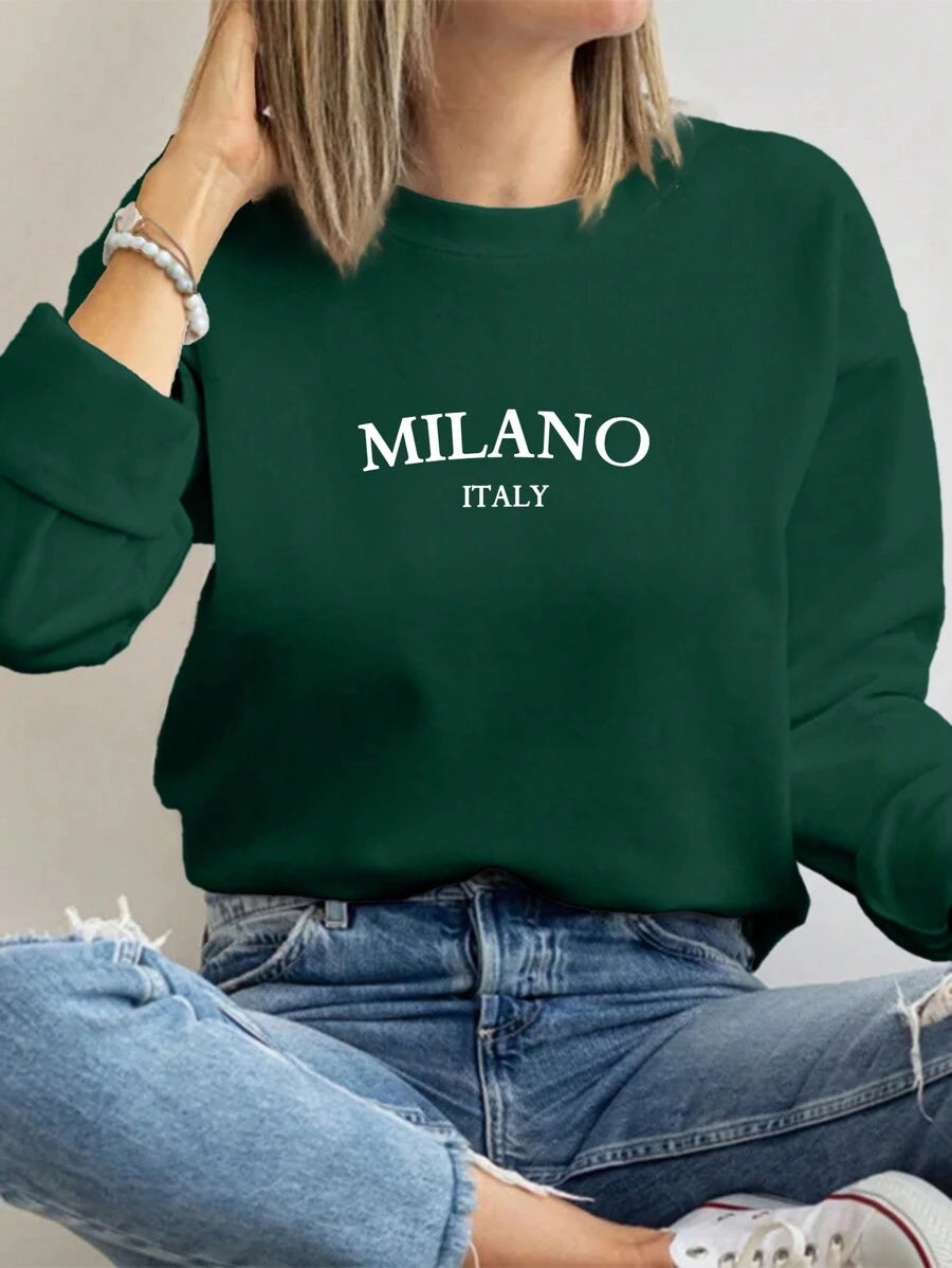 Round Neck Loose Long Sleeve