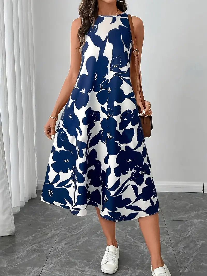 Floral Print Sleeveless Dress