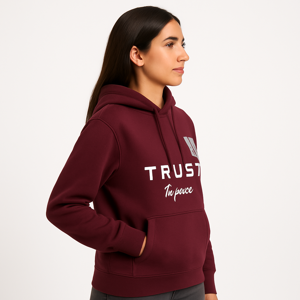 Fleece Hoodie- Maroon