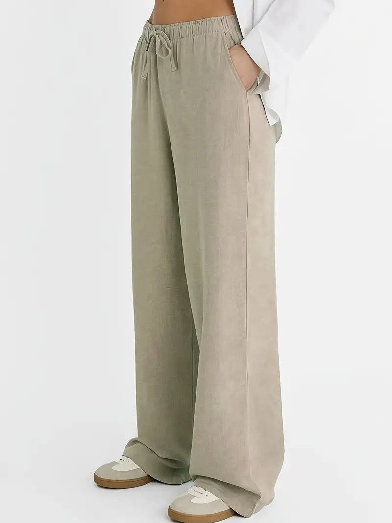 Casual Loose-Fit Straight-Leg Pants