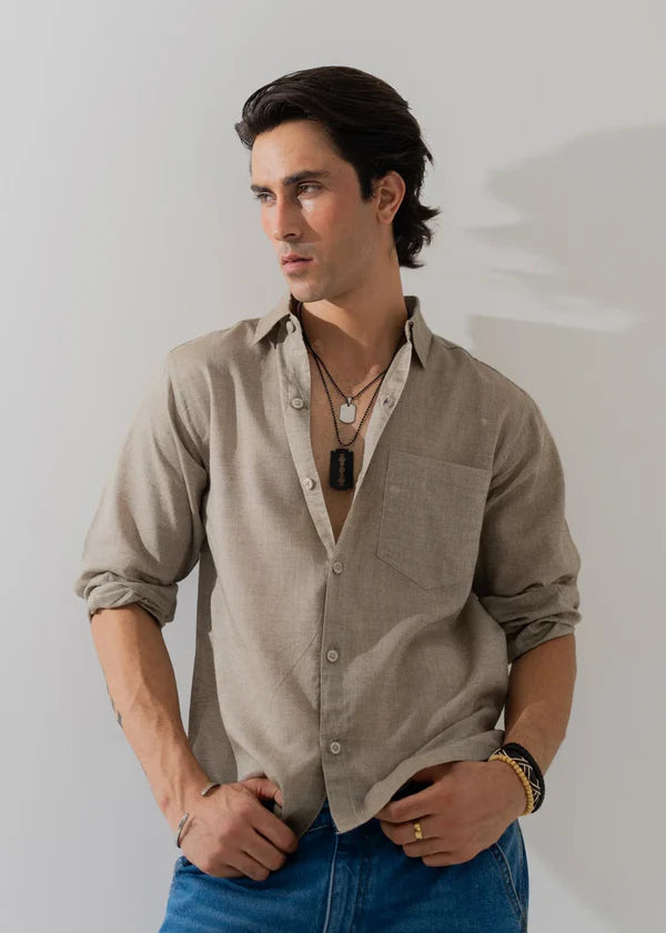 Relaxed Fit Button Down Shirt