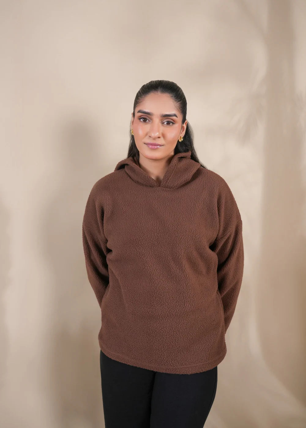 Brown Sherpa Hoodie