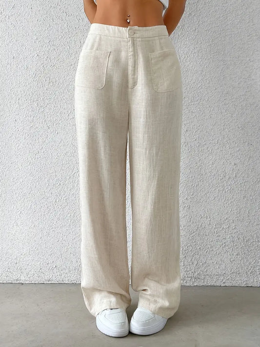Casual Straight-Leg Pants