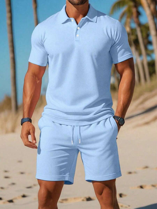 Short Sleeve Polo Shirt And Shorts