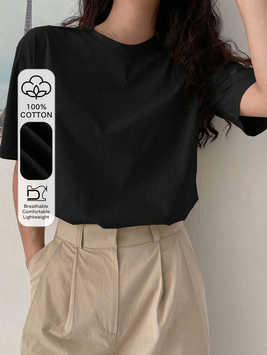 Plain Relaxed Fit T Shirt