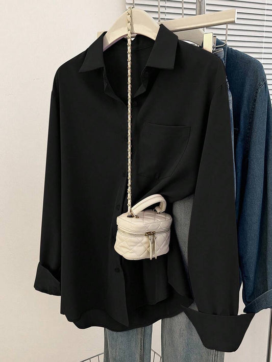 Black Casual Loose Shirt