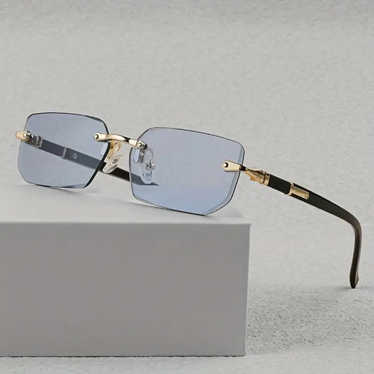 Trendy Black Lens with Golden Tone