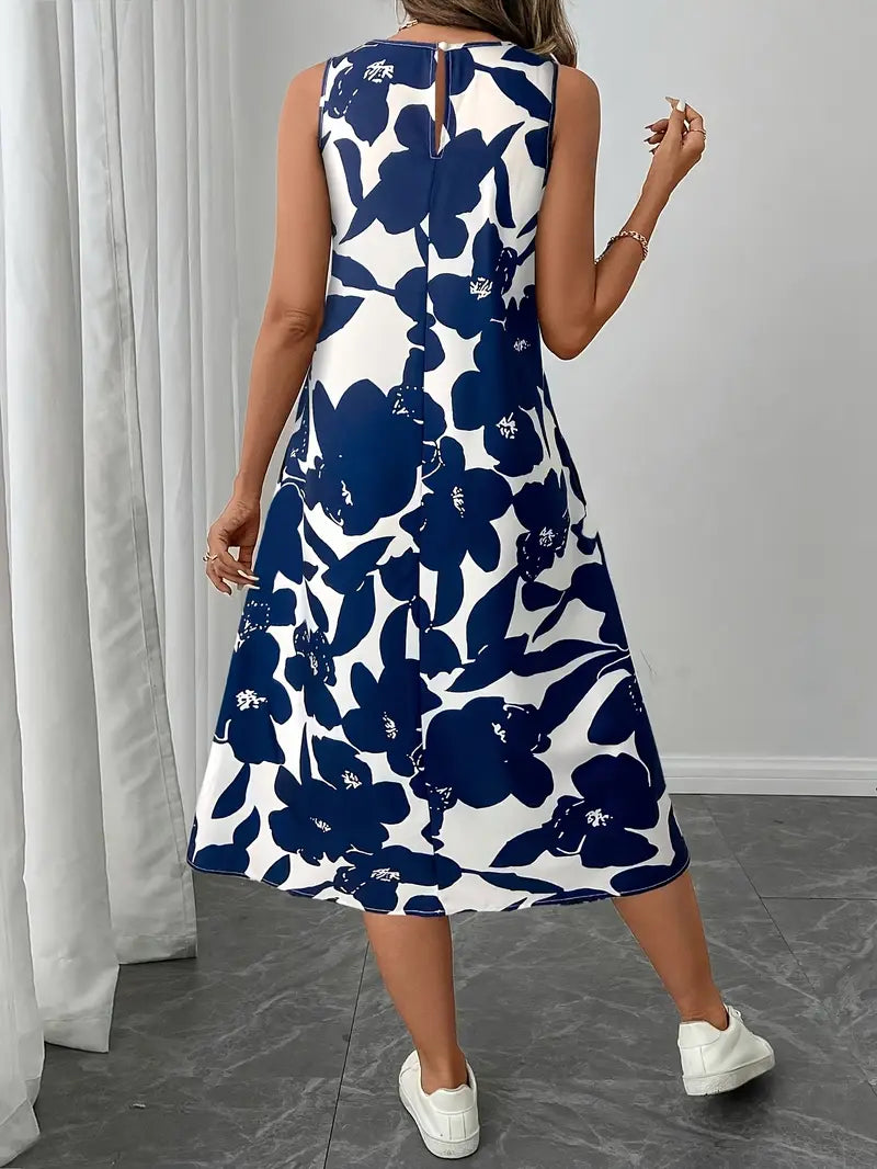 Floral Print Sleeveless Dress
