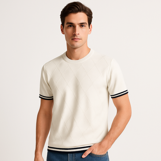 Short-Sleeve Knitted Shirt