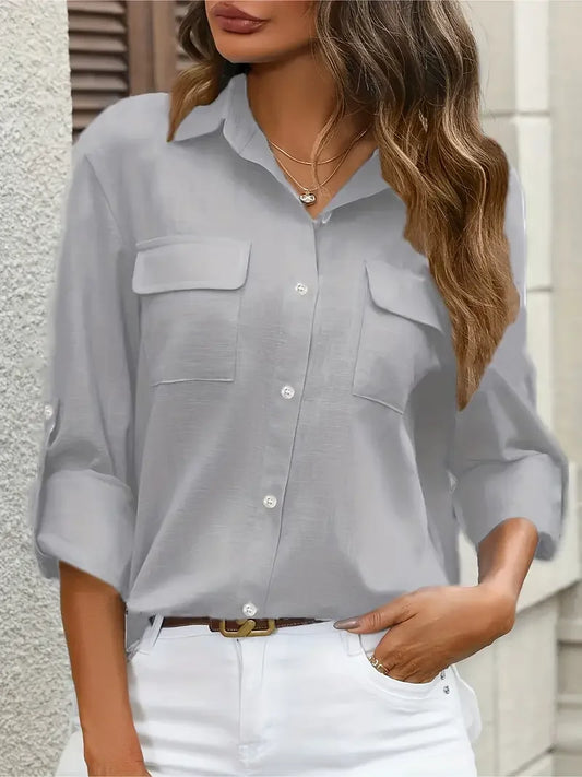 Elegant Women's 100% Shirt with Pockets
