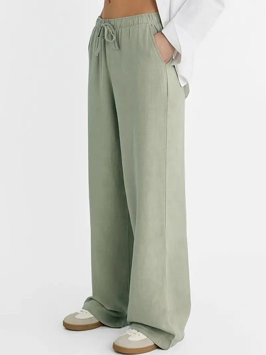 Casual Loose-Fit Straight-Leg Pants