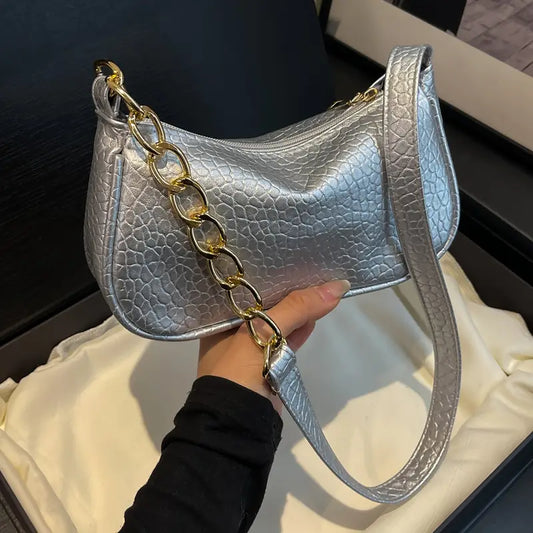 Silver crossbody Bag