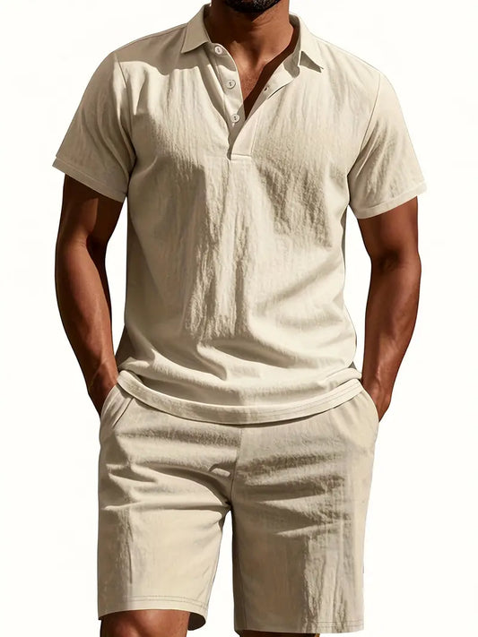 Linen Shirt & Shorts Set