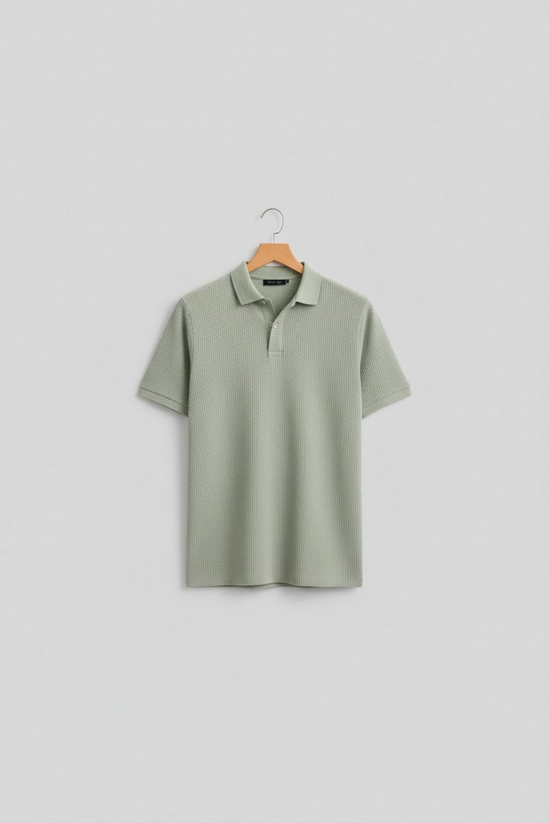 Texture Polo Sage Green