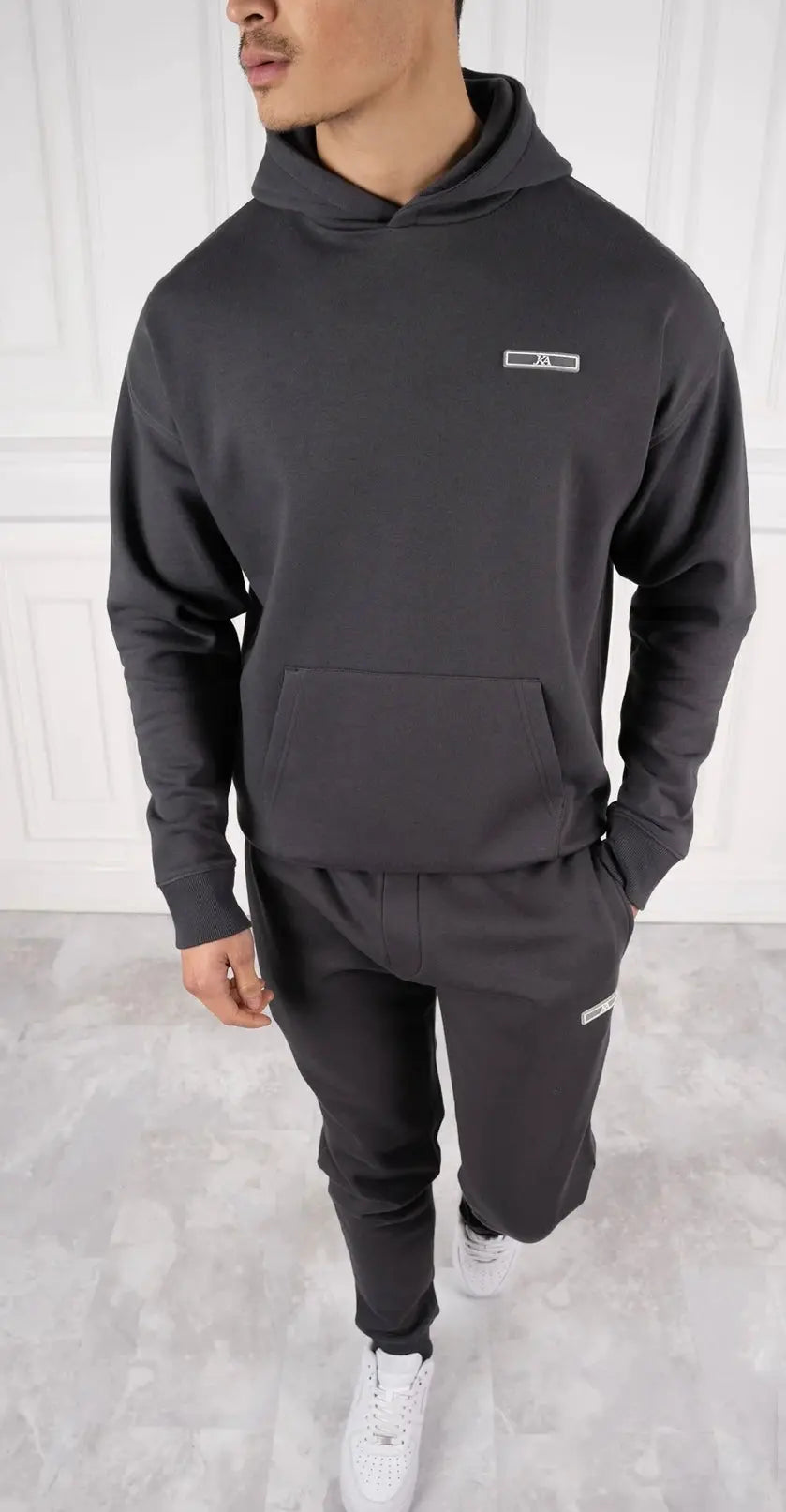 Day To Day Slim Fit Full Tracksuit - Charcoal Grey Jay MX