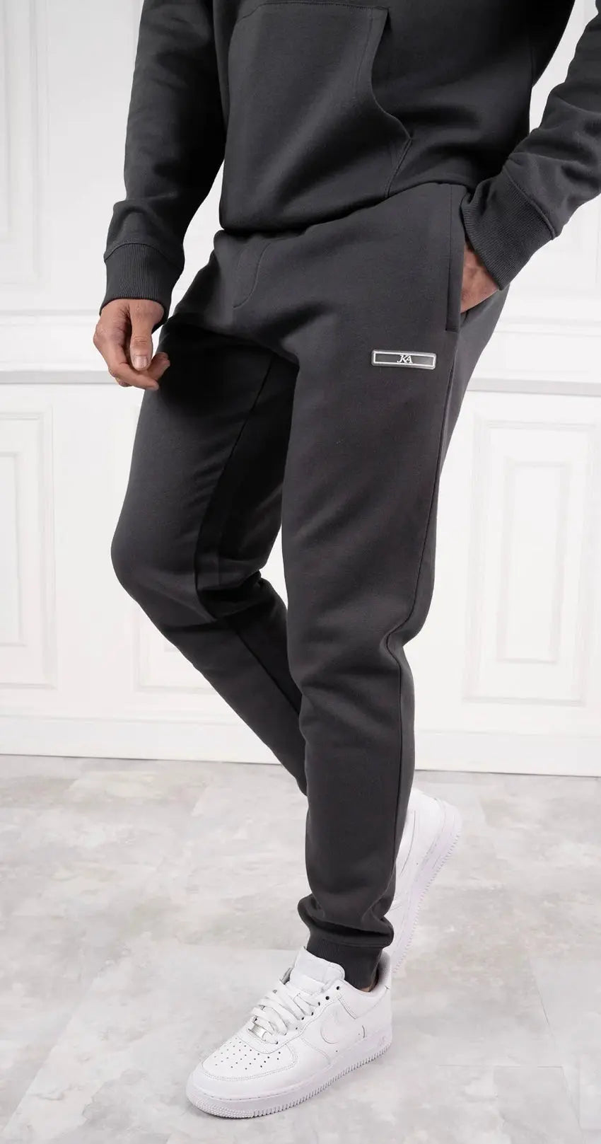 Day To Day Slim Fit Full Tracksuit - Charcoal Grey Jay MX