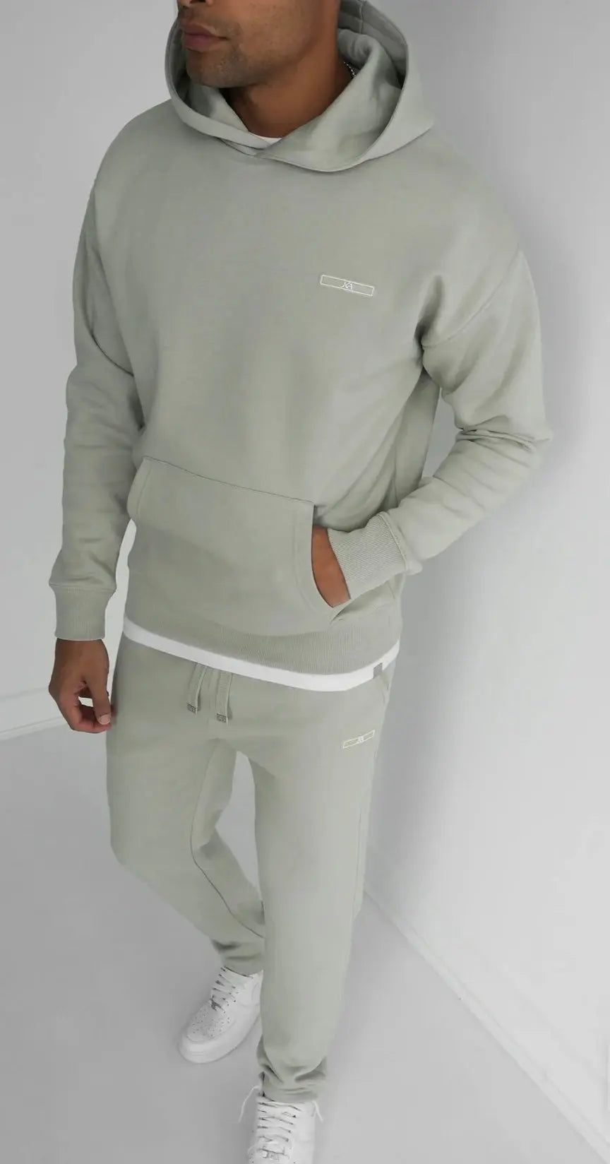 Day To Day Straight Leg Full Tracksuit - Pale Green Jay MX