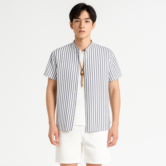 Set with Striped Shirt and Shorts