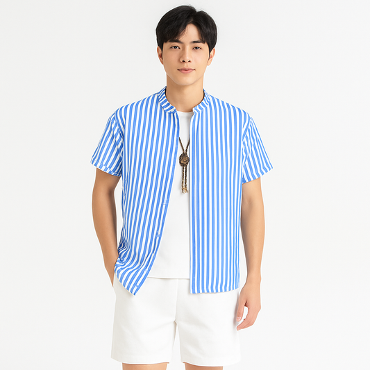 Set with Striped Shirt and Shorts