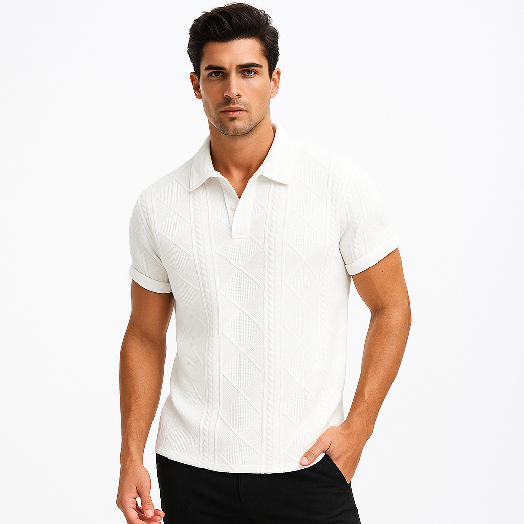Ribbed And Knit Short Sleeve