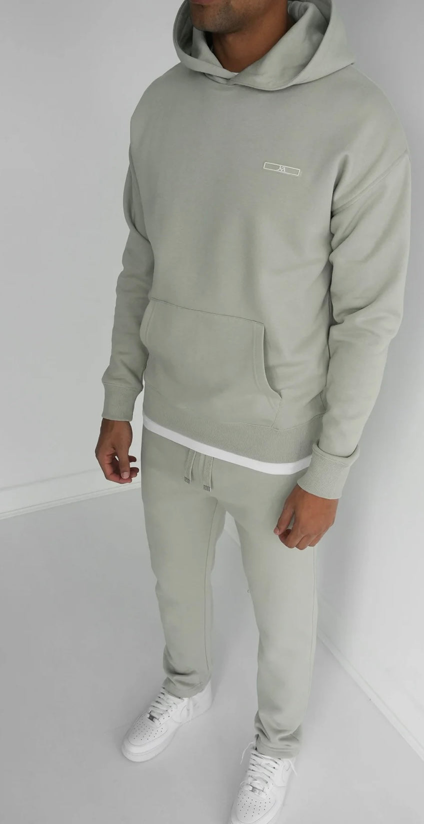 Day To Day Straight Leg Full Tracksuit - Pale Green Jay MX