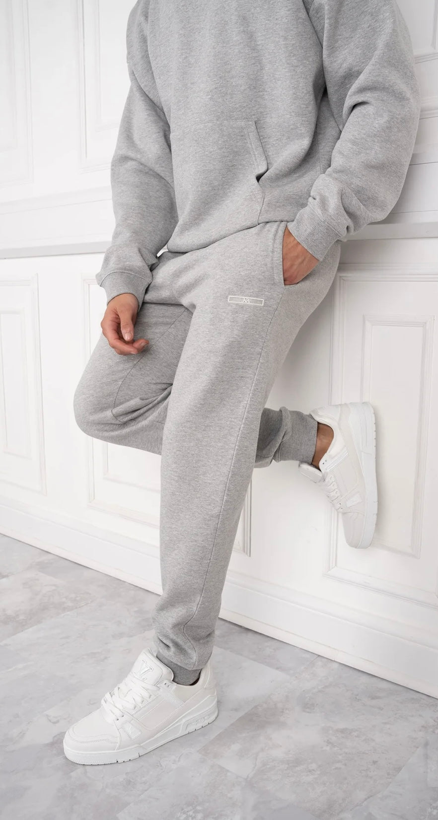 Day To Day Slim Fit Full Tracksuit - Grey Marl Jay MX