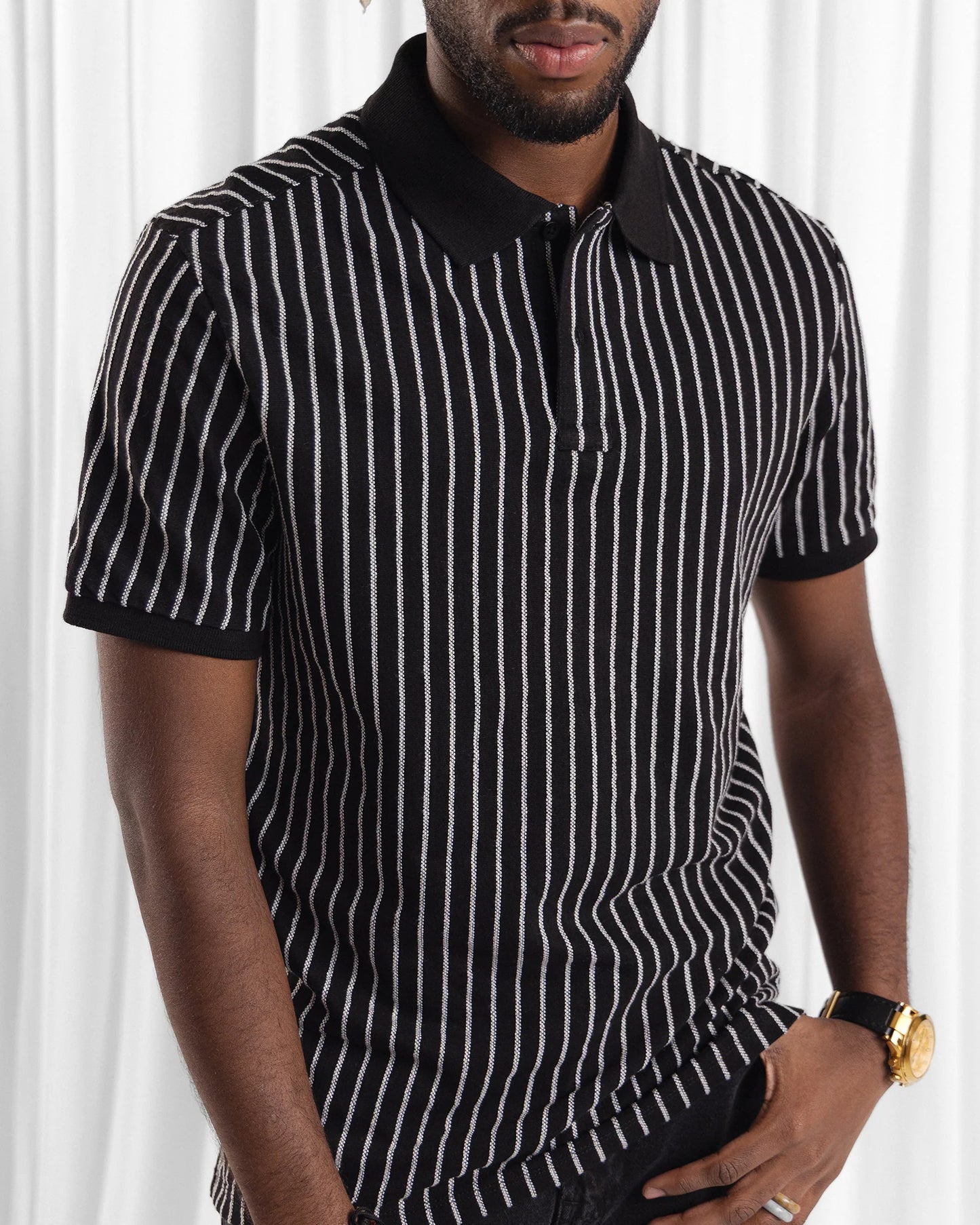 Men Zipper Polo
