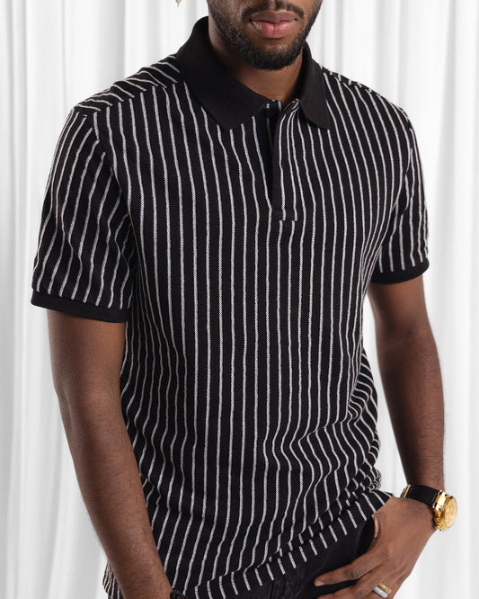 Men Zipper Polo