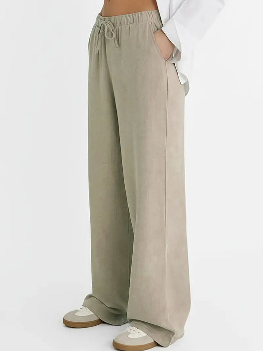 Casual Loose-Fit Straight-Leg Pants