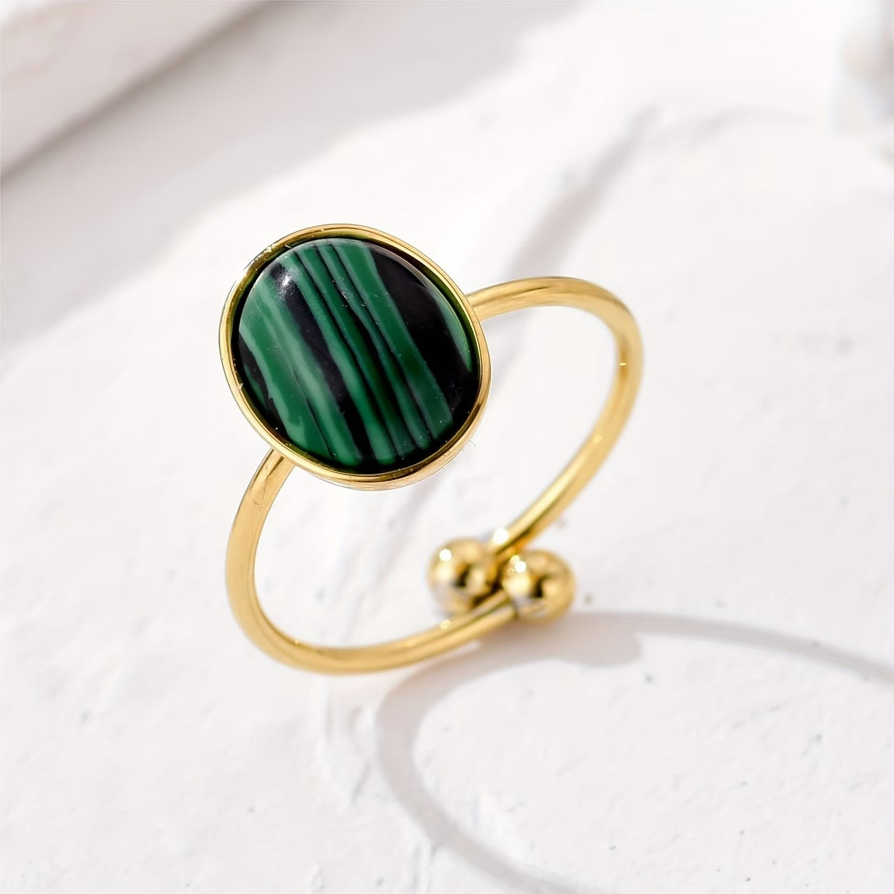 Ring Inlaid with Natural Stones