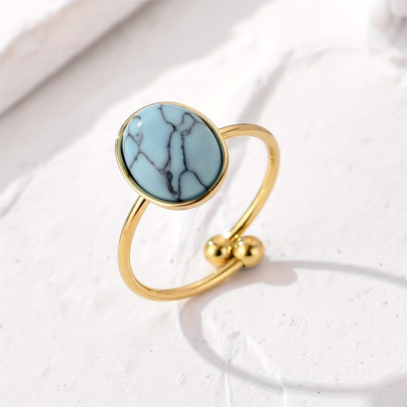 Ring Inlaid with Natural Stones