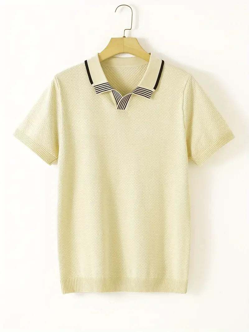 Slim-Fit Color Block Polo Shirt - Short Sleeve