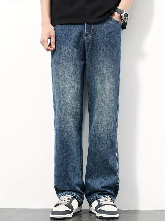 Loose Straight Leg Denim Jeans