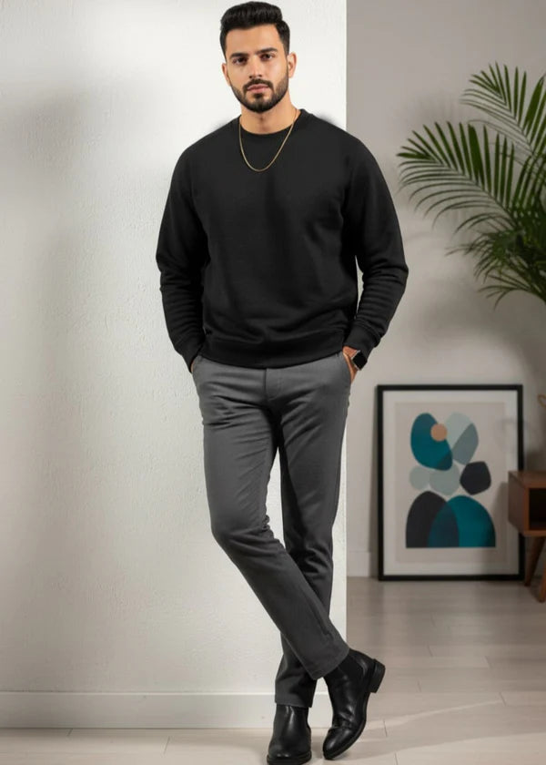 Regular Sweatshirt Black