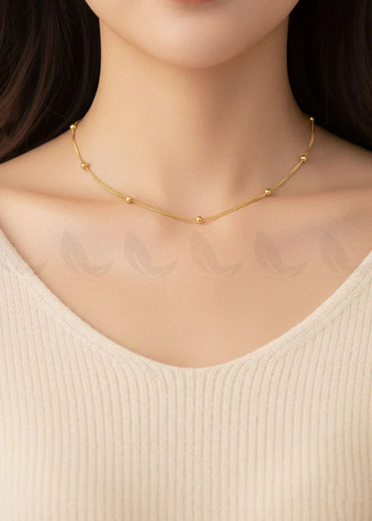 Minimalist Golden Satellite Chain